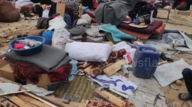 Israeli strike targets tents of displaced Palestinians in southern Gaza