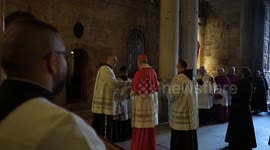Israel: Palm Sunday mass held at the Church of Holy Sepulchre in Jerusalem