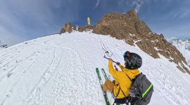 Snow kiting at Serre Chevalier ski resort