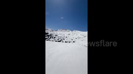 US: Solo Ski Ride in the Snow