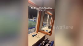 Teen asks girlfriend to prom by recreating iconic scene from 90s rom-com