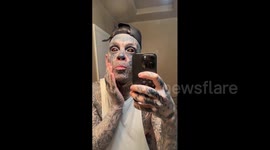 USA: INK-REDIBLE GAZE. Quest Gulliford Dares to Tattoo Eyeballs, Reveals Eye-Change Journey