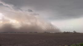 US Weather: Dust Storm In North Bend, NE