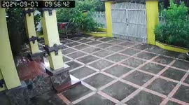 A Summer storm blows decoration in Vietnam