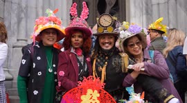US: Easter parade and Bonnet festival take over NYC streets