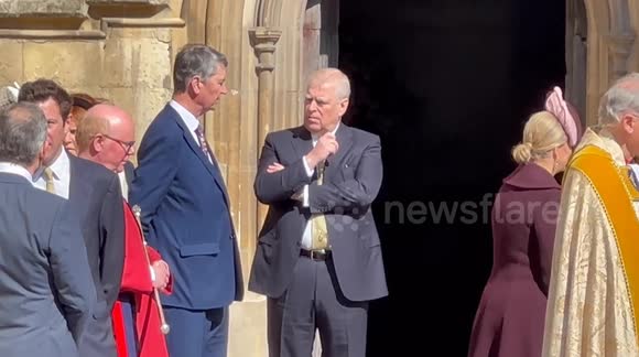 Prince Andrew joins royal family at Easter Service in Windsor