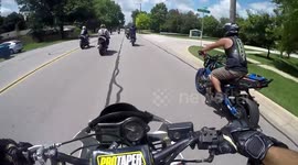 Truck Road Rage Attempt to Wipe Out Bikers