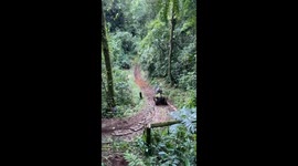 Quadracycle overturns while people ride in Berastagi