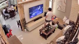 Pillow cushions child’s fall during birthday celebration