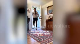 Divorced couple let the kids have the house and made themselves the visitors