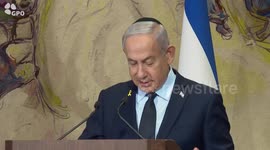 Israel: Prime Minister Benjamin Netanyahu at the ceremony in the Knesset