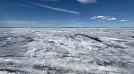 US: Ice Breaks Through Kotzebue Sound in Early Spring Passage