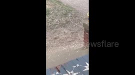 US Heavy Rain and Hail Hit Omaha, Nebraska