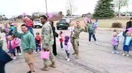 US: Military Children Celebrate Purple Up Parade At Peterson Space Force Base CDC Main