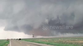 Massive Tornado Caught on Camera South of Littlefield, Texas