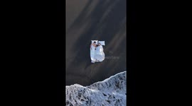 Instagram shoot interrupted by waves in Bali