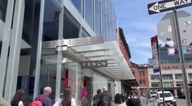 US: Extinction Rebellion Vandalizes Tesla Offices In New York During Protest
