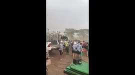 Storm batters tourists as they go river rafting in Thailand