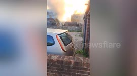 NEW VIDEO - House destroyed in suspected gas explosion