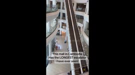 Found the longest, scariest escalator in Cambodia