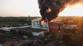 Huge fire at abandoned college used as BBC filming location
