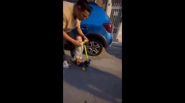 8 month old baby zooms on scooty, steals hearts with 17M views on tiktok