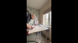 Machine part falls and shatters marble during final preparation