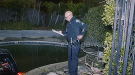 US, Los Angeles: Winnetka Car Crashes Into Apartment Pool Possible DUI