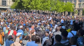 France: Hundreds rally in Paris to commemorate killed Muslim worshipper Aboubakar