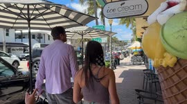 Family stops for Ice cream