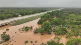 Drone Captures Damage From Severe Weather in Knox County, Texas