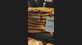 Small Bug Crawls Out From Stack of Cookies