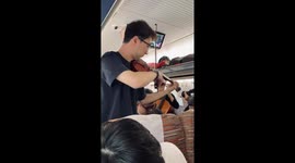 Orchestra plays classical music in high-speed train in China