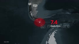 Argentina: MOTION GRAPHIC - 7.4 magnitude earthquake shakes south of Argentina