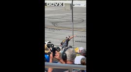 NASCAR superfan steals the show at Talladega, playfully 