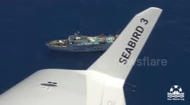 Malta: Sea Watch captures aerial footage of Conscience aid ship damaged in drone strike en route to Gaza