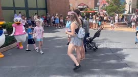 Danish tourists test Donald Duck’s playful patience at Disney