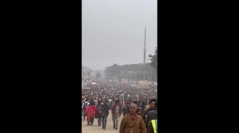 Crowd at Mahakumbh mela 2025, Prayag raj, India. Taken on 14th January 2025