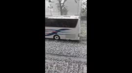 Hailstorm hits Paris