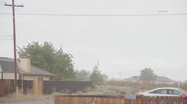 US, Bakersfield: California City Rain With Sounds of Thunder
