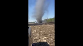 Dust Devil Spins In Kentucky Cornfield