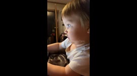 Toddler pretends to take order on iPad in Ohio