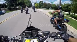 Truck Road Rage Attempt to Wipe Out Bikers
