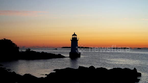 Fort Picking Light in Salem, Massachusetts on a beautiful dawn