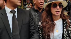 Pakistani and Indian Kashmiris protest against India fired missiles into Pakistan in an 'act of war' in London, UK