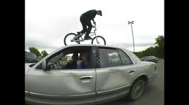 BMX Breaks Windshield