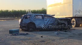 US, Bakersfield: Shafter High Speed Collision Leads to Ejection