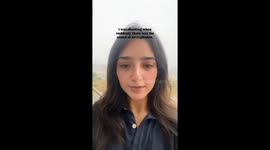 'Thunder or Explosion?' - Pakistani girl gets startled by thunderous noise while shooting a video