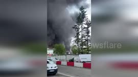 France: Fire And Explosion Rip Through Stadium Construction Site In Clamart