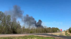 US: Wisconsin Highway 77 Closed Due to Fire Near Danbury